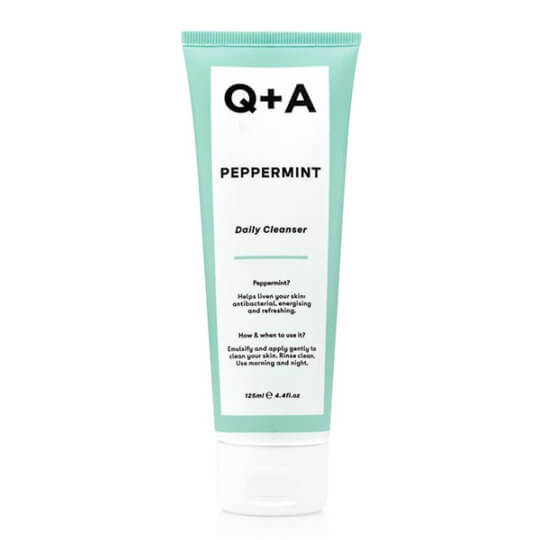 Очищающий гель для лица с мятой Q+A Peppermint Daily Cleanser